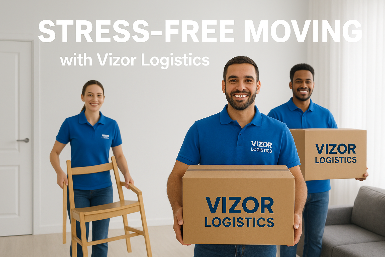 Vizor team moving furniture